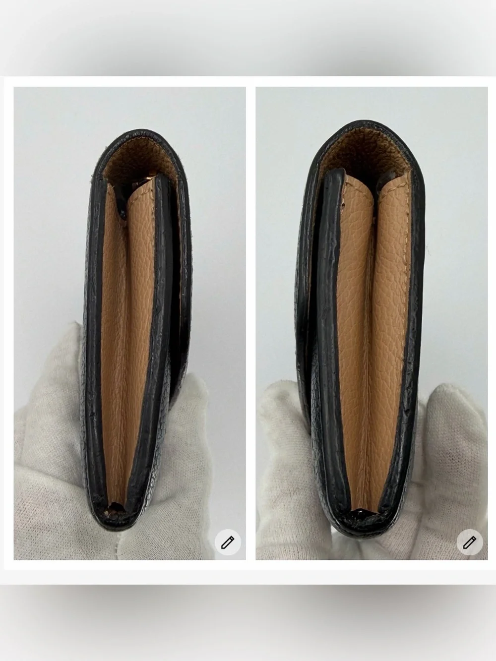 🖤Louis Vuitton Empriente Emilie Black Long Wallet w/ Tan Interior Full Set /COA - Picture 6 of 14